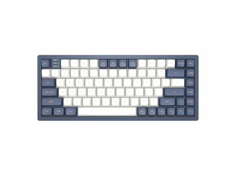Геймърскa механична клавиатура Dark Project KD83A Ivory/Navy Blue RGB 75% - G3MS Sapphire Switches, PBT