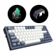 Геймърскa механична клавиатура Dark Project KD83A Ivory/Navy Blue RGB 75% - G3MS Sapphire Switches, PBT