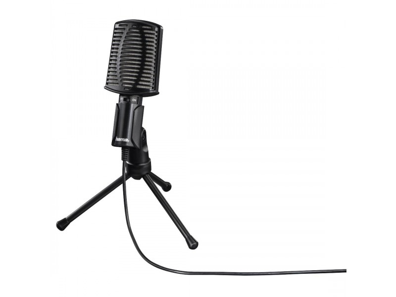 Настолен микрофон HAMA MIC-USB Allround, за PC/лаптоп, USB, Черен