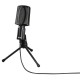 Настолен микрофон HAMA MIC-USB Allround, за PC/лаптоп, USB, Черен
