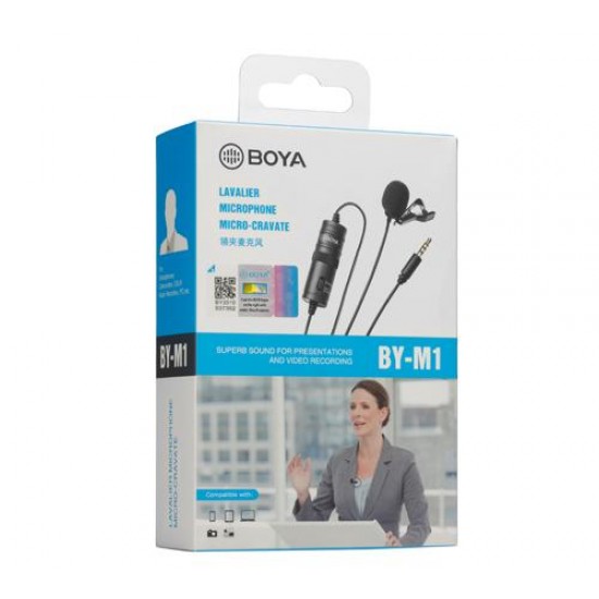 Микрофон брошка BOYA BY-M1, 3.5mm жак