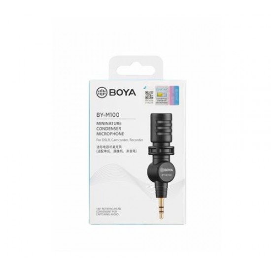 Микрофон BOYA BY-M100 компактен, 3.5mm жак