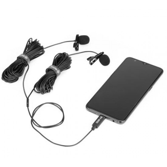 Микрофон брошка 2 броя BOYA BY-M3D, USB-C