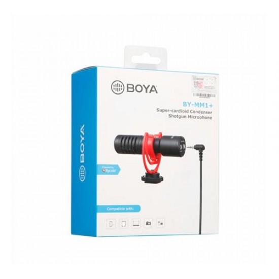Микрофон BOYA BY-MM1+ компактен, 3.5mm жак