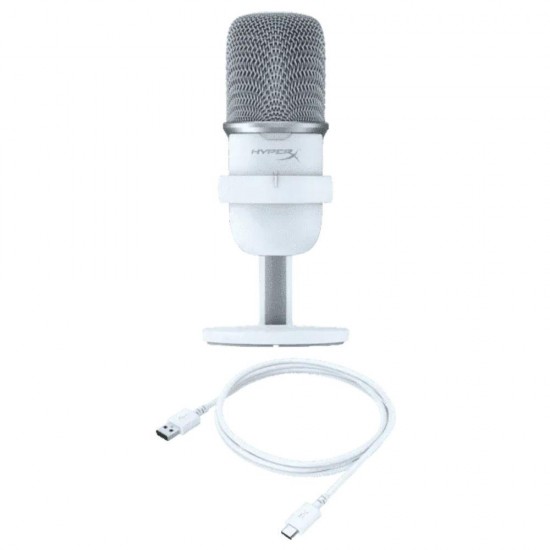 Настолен микрофон HyperX SoloCast, USB, Бял
