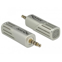Микрофон DeLock 65893, За смартфон/таблет, 3.5 mm 4 Pin Stereo Jack 90°, Сребрист