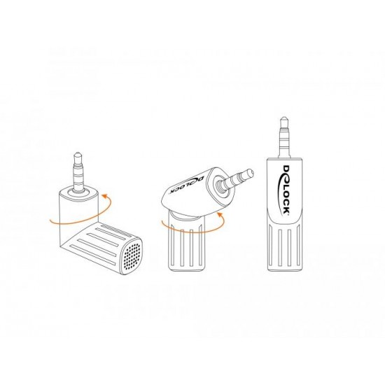 Микрофон DeLock 65893, За смартфон/таблет, 3.5 mm 4 Pin Stereo Jack 90°, Сребрист