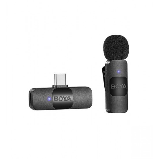 Безжична микрофонна система с ревер USB-C, BOYA BY-V10