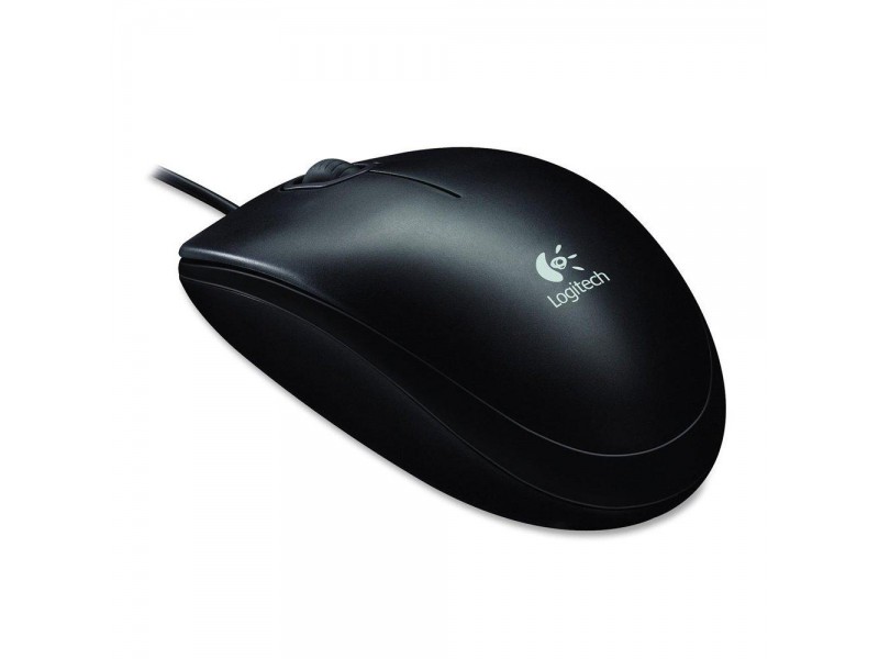 Жична оптична мишка LOGITECH B100, Черен, USB