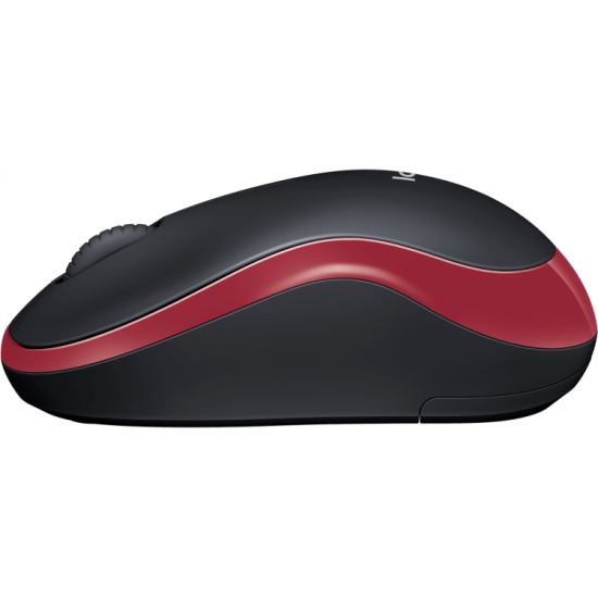 Безжична оптична мишка LOGITECH M185, Червена, USB