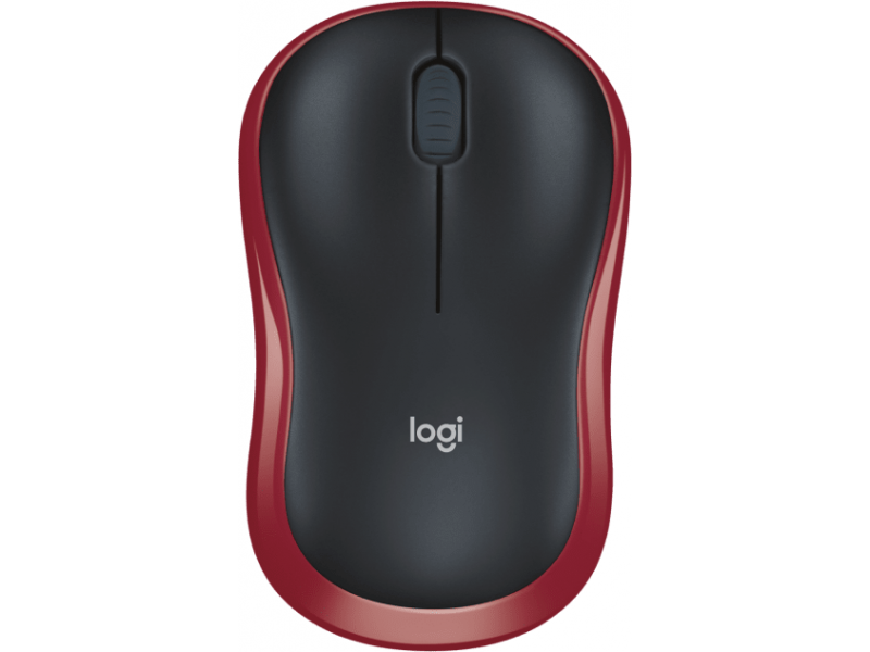 Безжична оптична мишка LOGITECH M185, Червена, USB