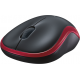 Безжична оптична мишка LOGITECH M185, Червена, USB