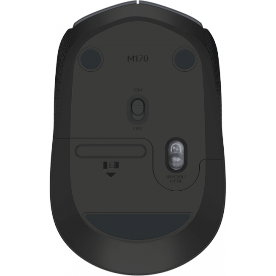 Безжична оптична мишка LOGITECH M170, Сива, USB
