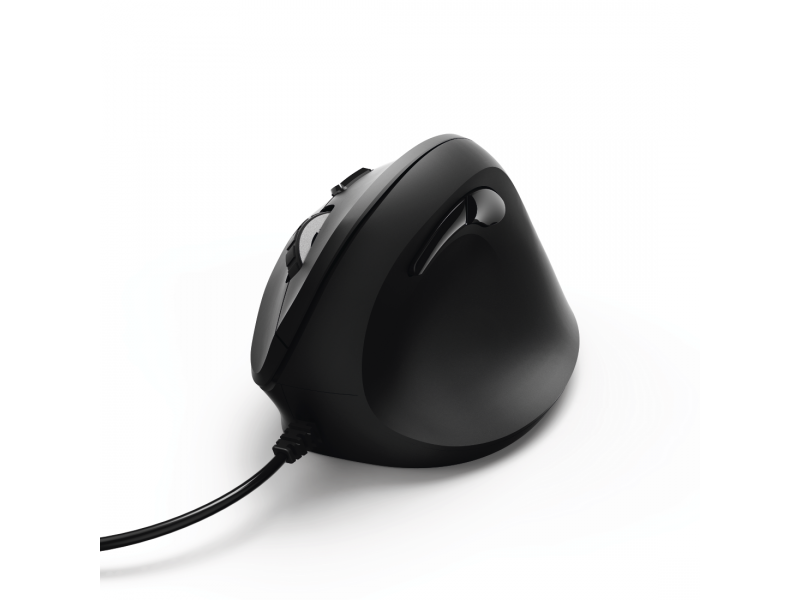 Жична ергономична мишка HAMA EMC-500, USB, 1000/1400/1800 dpi, Черен