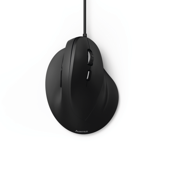 Жична ергономична мишка HAMA EMC-500, USB, 1000/1400/1800 dpi, Черен