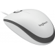 Жична оптична мишка LOGITECH M100, USB, Бял