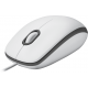 Жична оптична мишка LOGITECH M100, USB, Бял