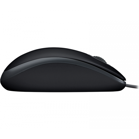 Жична оптична мишка LOGITECH B110, Тиха, Черен, USB