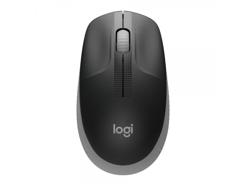 Безжична оптична мишка LOGITECH M190 Full-Size, USB, 1000 dpi, 3 бутона, Светло Сив