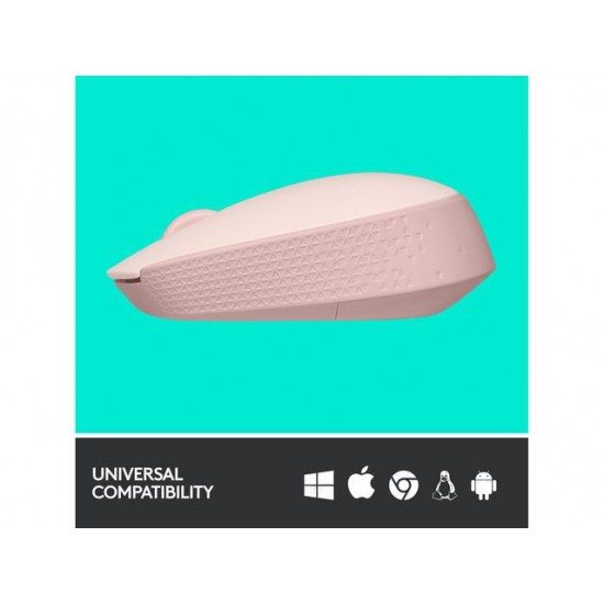 Безжична оптична мишка LOGITECH M171, USB, Розов
