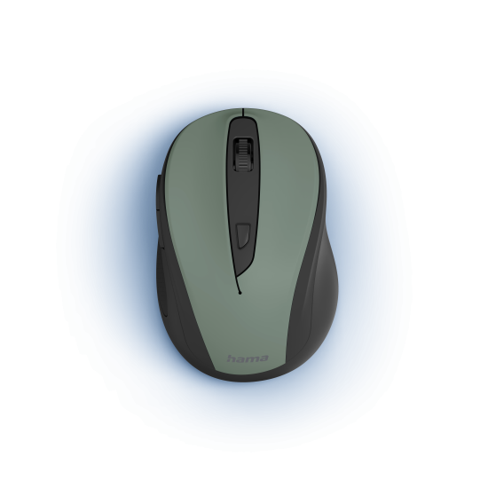 Безжична мишка Hama MW-400 V2, 6-бутонна, Ергономична, USB, Зелена