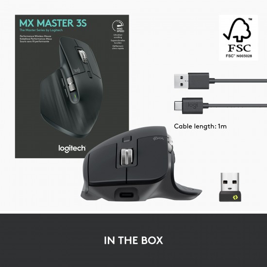 Безжична лазерна мишка LOGITECH MX Master 3S Performance Graphite