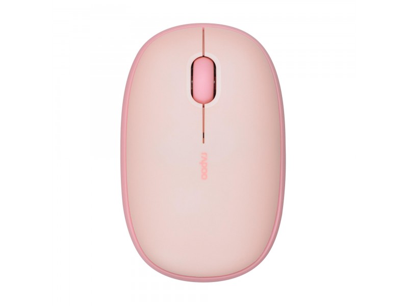 Безжична оптична мишка RAPOO M660, Multi-mode, Свързване с 3 у-ва, Тиха, Розова