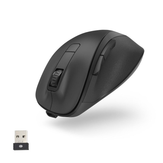 Безжична оптична мишка HAMA MW-500 Recharge, черна, 6 бут.,800/1200/1600 dpi, безшумна