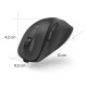 Безжична оптична мишка HAMA MW-500 Recharge, черна, 6 бут.,800/1200/1600 dpi, безшумна