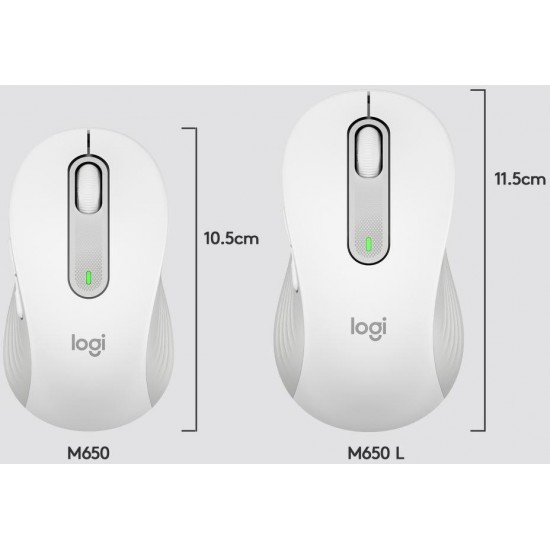 Безжична Мишка Logitech Signature M650 for Business, Бяла