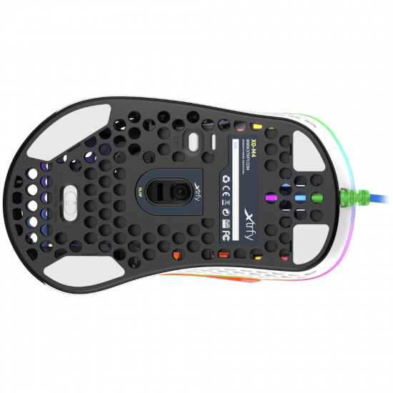 Геймърска мишка Xtrfy M4 Street, RGB, Бял