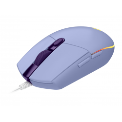 Геймърска мишка Logitech G102 LightSync, RGB, Оптична, Жична, USB, Лилав