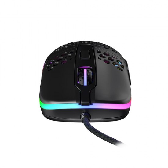 Геймърска мишка Xtrfy M42 Black, RGB, Черен