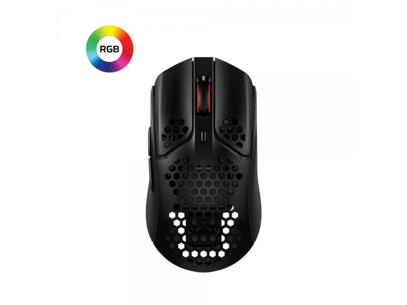 Геймърска мишка HyperX Pulsefire Haste, Wireless, RGB, USB, Черен Червен