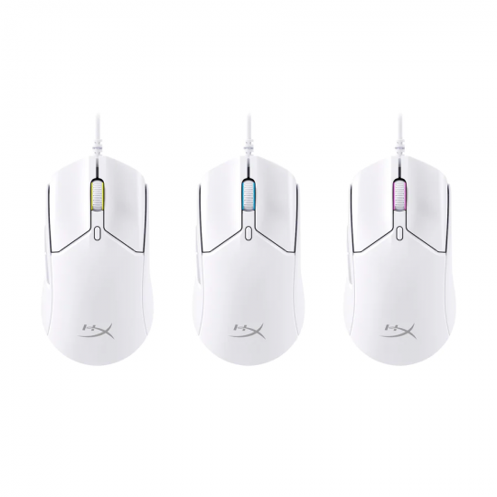 Геймърска мишка HyperX Pulsefire Haste 2, RGB, Бял