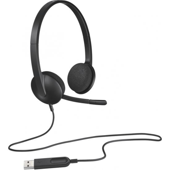 Слушалки с микрофон Logitech H340, USB