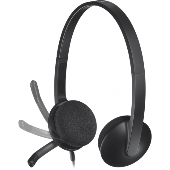 Слушалки с микрофон Logitech H340, USB