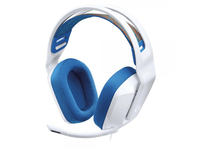 Геймърски слушалки Logitech G335, Микрофон, Бели