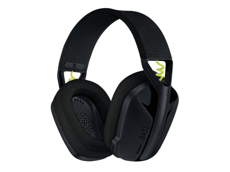 Геймърски безжични слушалки Logitech G435 Lightspeed Wireless, Микрофон, Черни