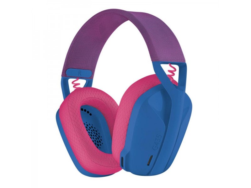 Геймърски безжични слушалки Logitech G435 Lightspeed Wireless, Микрофон, Син/Розов