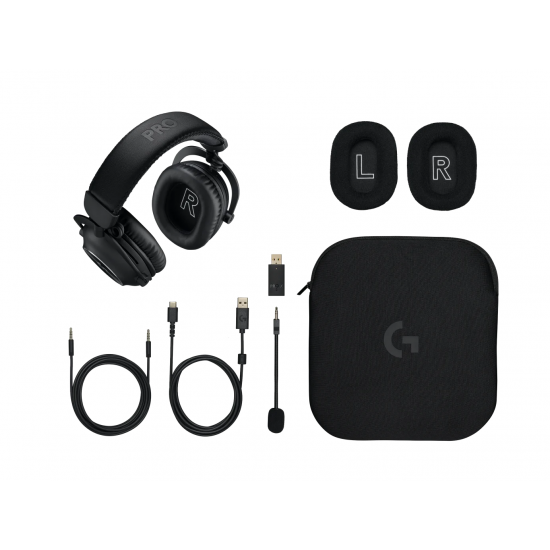 Безжични Геймърски слушалки Logitech PRO X 2 LIGHTSPEED, Black
