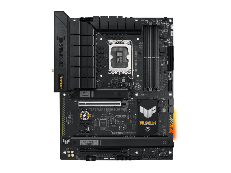 Дънна платка ASUS TUF GAMING B760-PLUS WIFI DDR5, LGA 1700 ATX, 4x DDR5, PCIe 5.0, WiFi 6, Aura Sync RGB