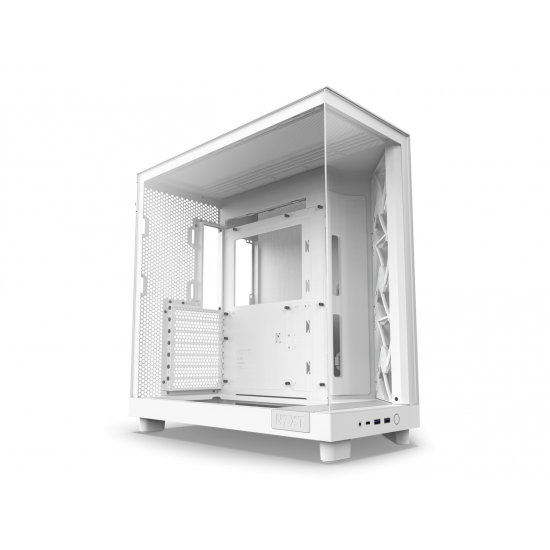 Кутия NZXT H6 Flow RGB Matte White - Middle Tower