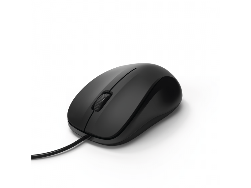 Оптична мишка HAMA MC-300, безшумна, кабел 1.8 м, USB, 1200 dpi, 3 бутона, Черен