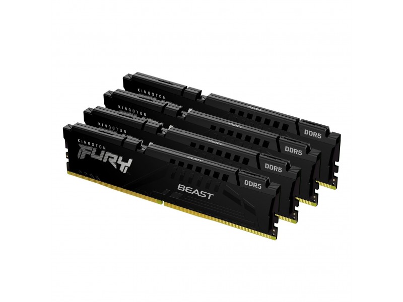 Памет Kingston FURY Beast Black 128GB(4x32GB) DDR5 5600MHz CL36 KF556C40BBK4-128