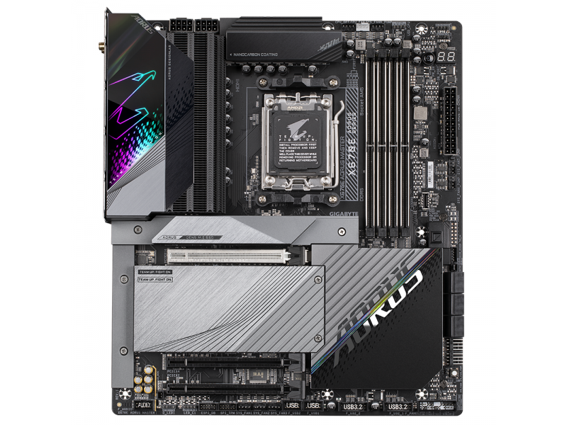 Дънна платка GIGABYTE X670E AORUS Master Socket AM5, Wi-Fi 6E DDR5, PCIe 5.0, RGB Fusion 