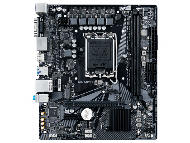 Дънна платка GIGABYTE H610M-S2H V2, socket 1700, 2xDDR5, Micro ATX