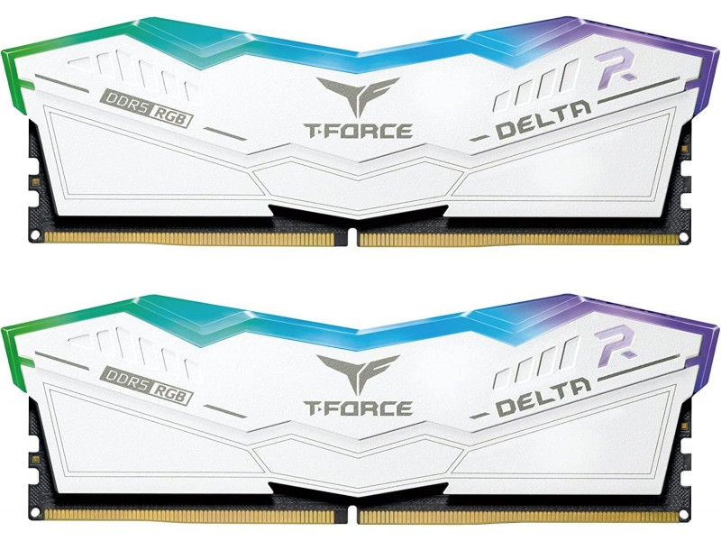 Памет Team Group T-Force Delta RGB White DDR5 32GB (2x16GB) 6000MHz CL38 FF4D532G6000HC38ADC01