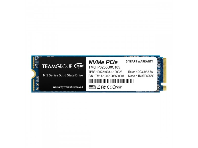 SSD Team Group MP33, M.2 2280 256GB PCI-e 3.0 x4 NVMe