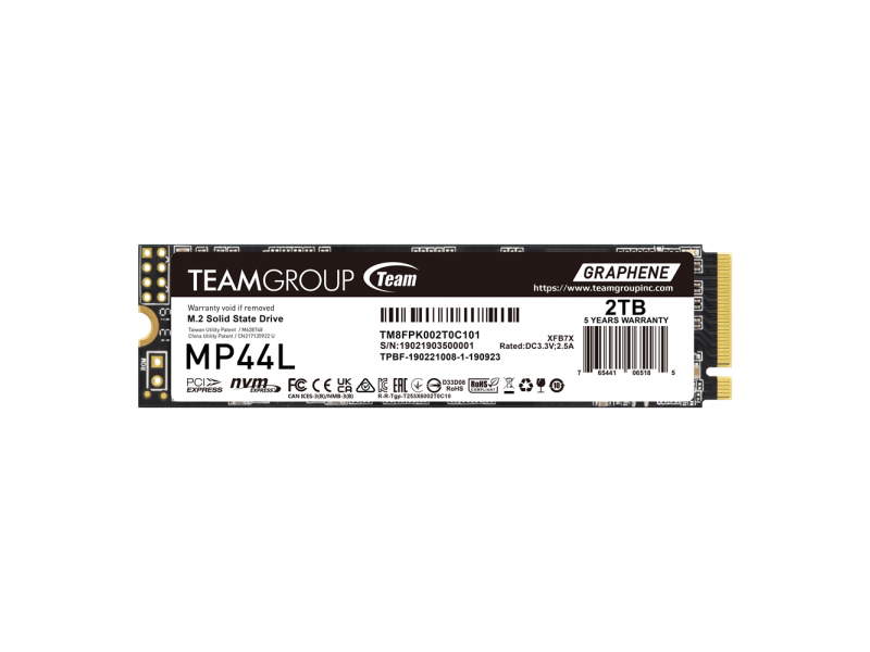 SSD Team Group MP44L, M.2 2280 NVMe, 2TB, PCI-e 4.0 x4